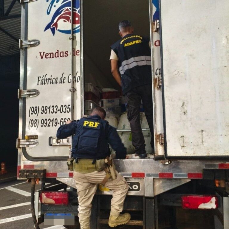 A apreensão ocorreu na noite de sábado (26) — Foto: Divulgação/PRF