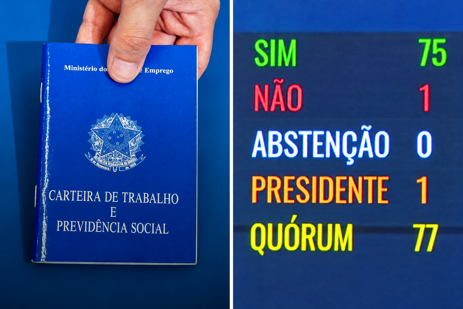 Senado aprova PEC que acaba com a escala 6x1 no Brasil por 75 votos a 1; veja como votaram os senadores
