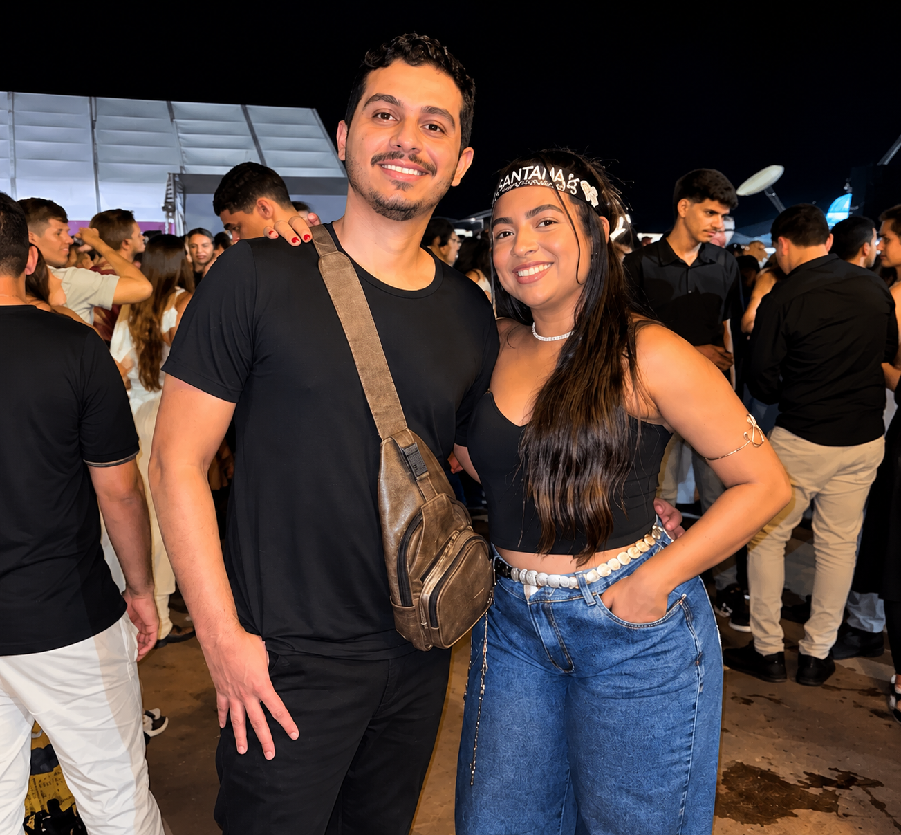 Surpresa aconteceu durante show de Luan Santana em Palmas — Foto: Arquivo pessoal/Lary Castro