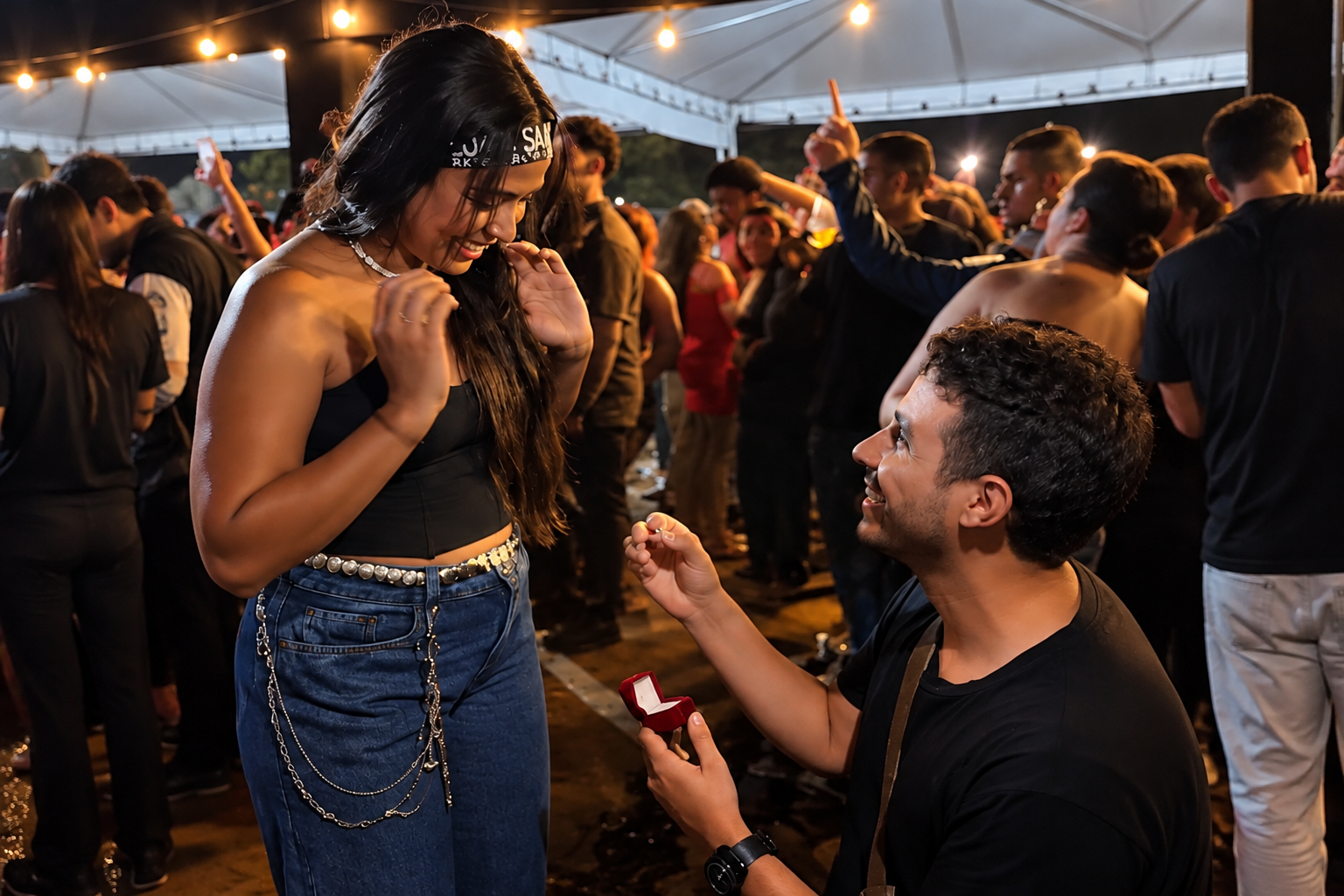 Pedido de casamento durante show de Luan Santana surpreende e emociona professora em Palmas